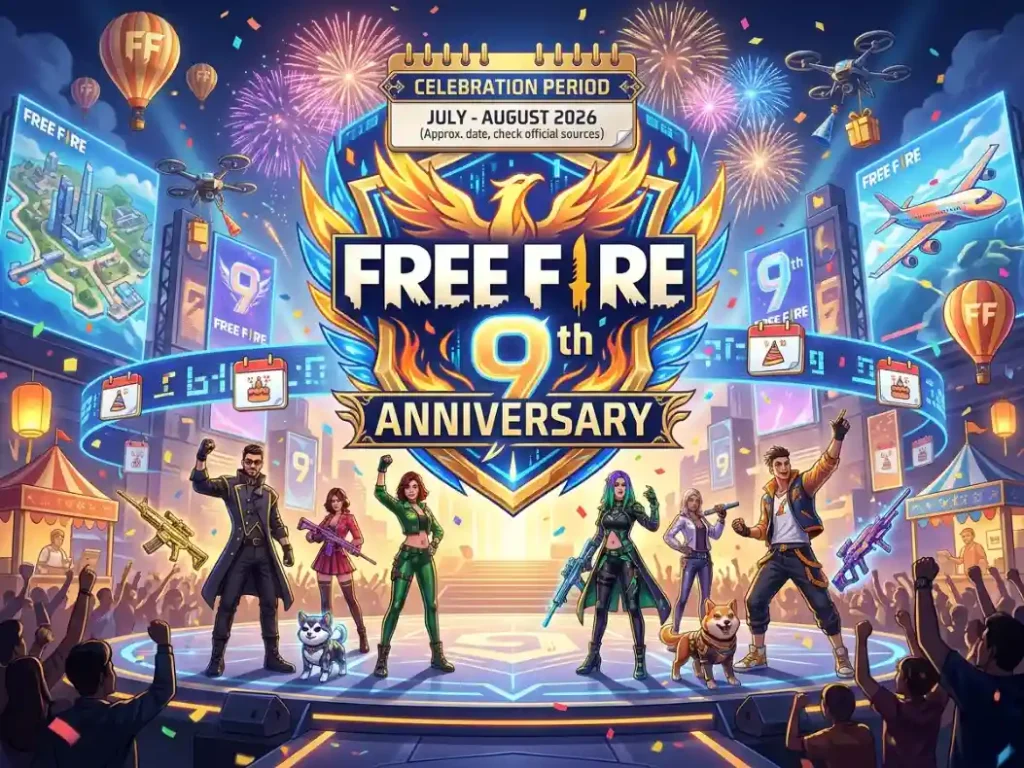 Free Fire 9th Anniversary Date 1 image1